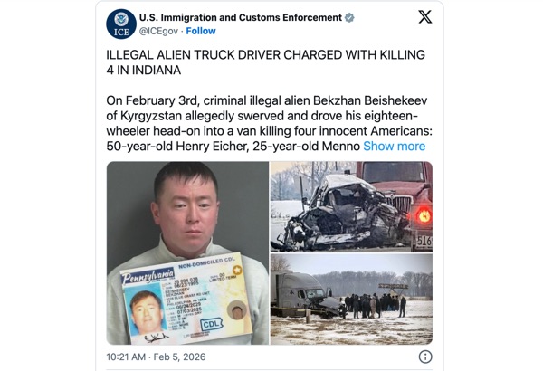 Illegal Alien Semi-Truck Driver Kills Amish Family in Head-On Crash; He ...