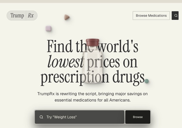 Trump Rx Logo The President Unveils Drug Savings Website 'Trump Rx'